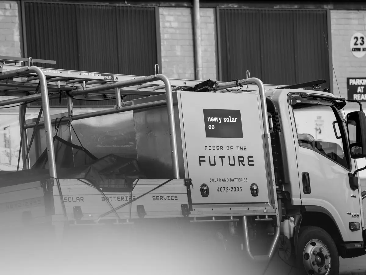 Newy Solar Co truck in Newcastle