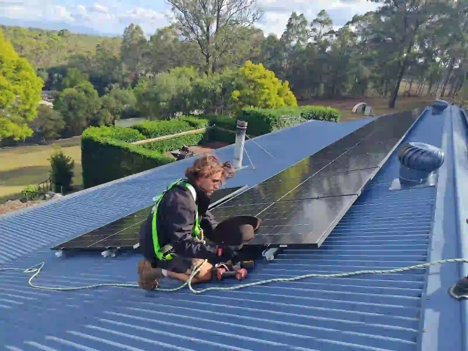 Completed solar array on a Sawyers Gully property near Kurri Kurri