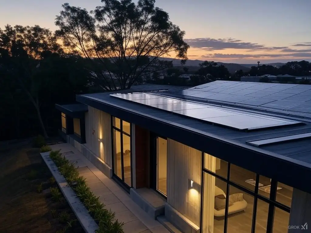House with solar panels in Newcastle 