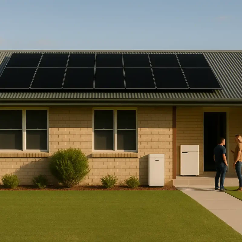Solar panels installed with the federal battery rebate by Newy Solar Co