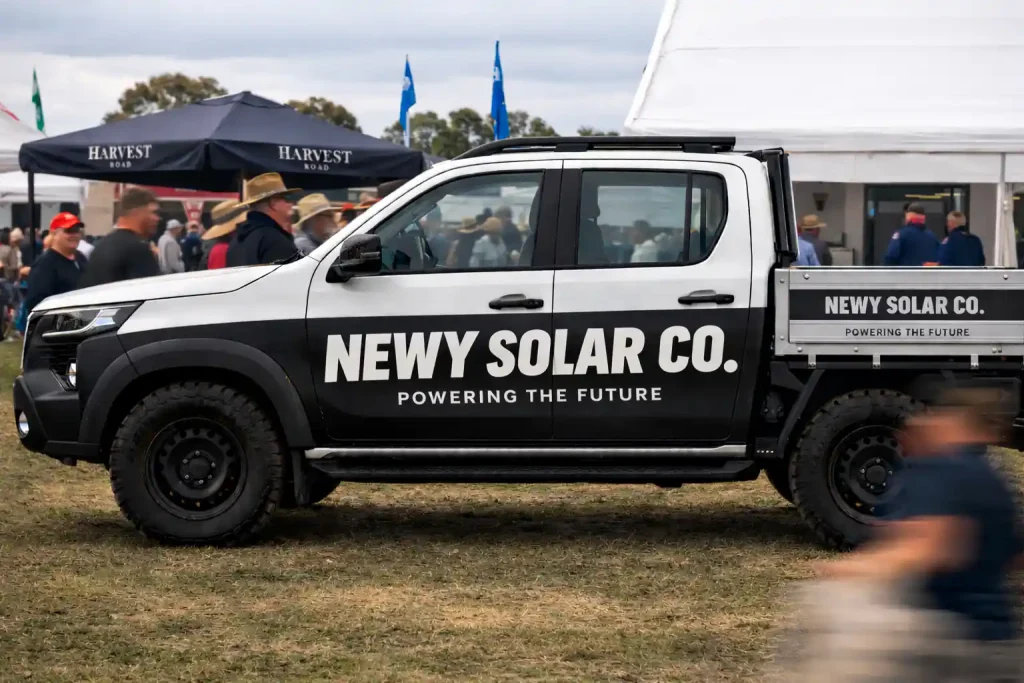 Newy Solar Co Ute at a show in Newcastle
