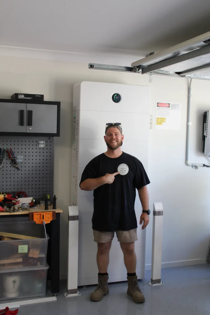 Newy Solar Co infront of Goodwe ESA battery installation in Teralba, Newacstle