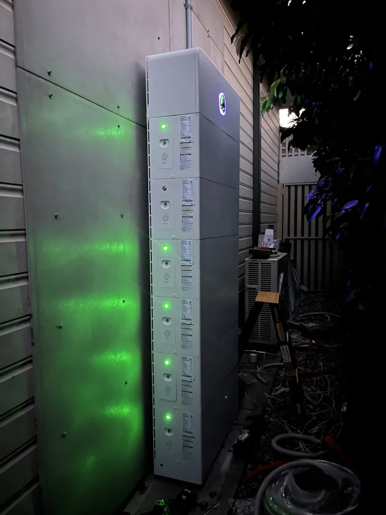 Nightime with the Goodwe ESA Battery in Merewether, battery install Newcastle